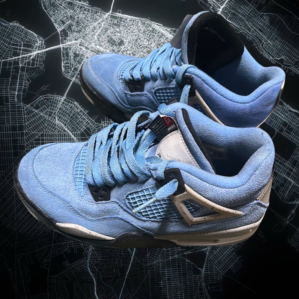 Baby blue suede Air Jordan 5